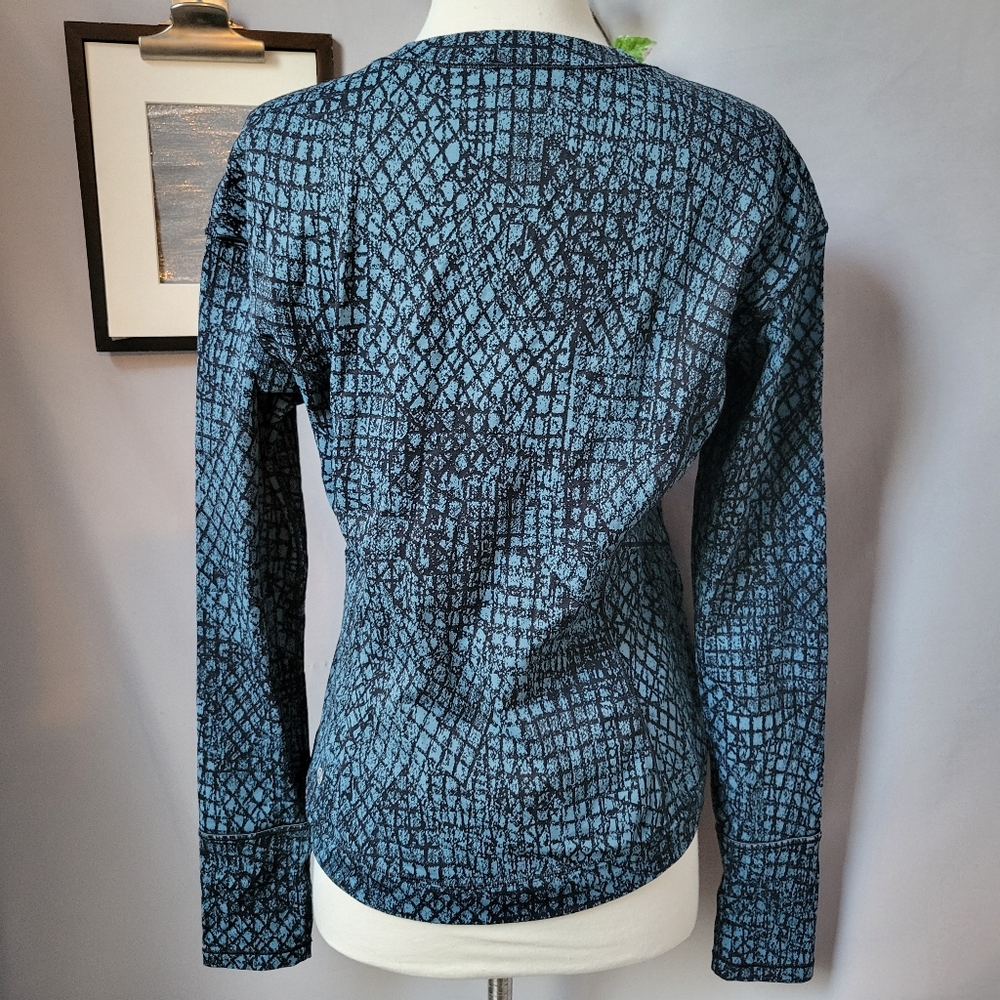 Lululemon Close to Crossing Long Sleeve Jacquard Tectonic Shipmate Black M - Picture 2 of 13